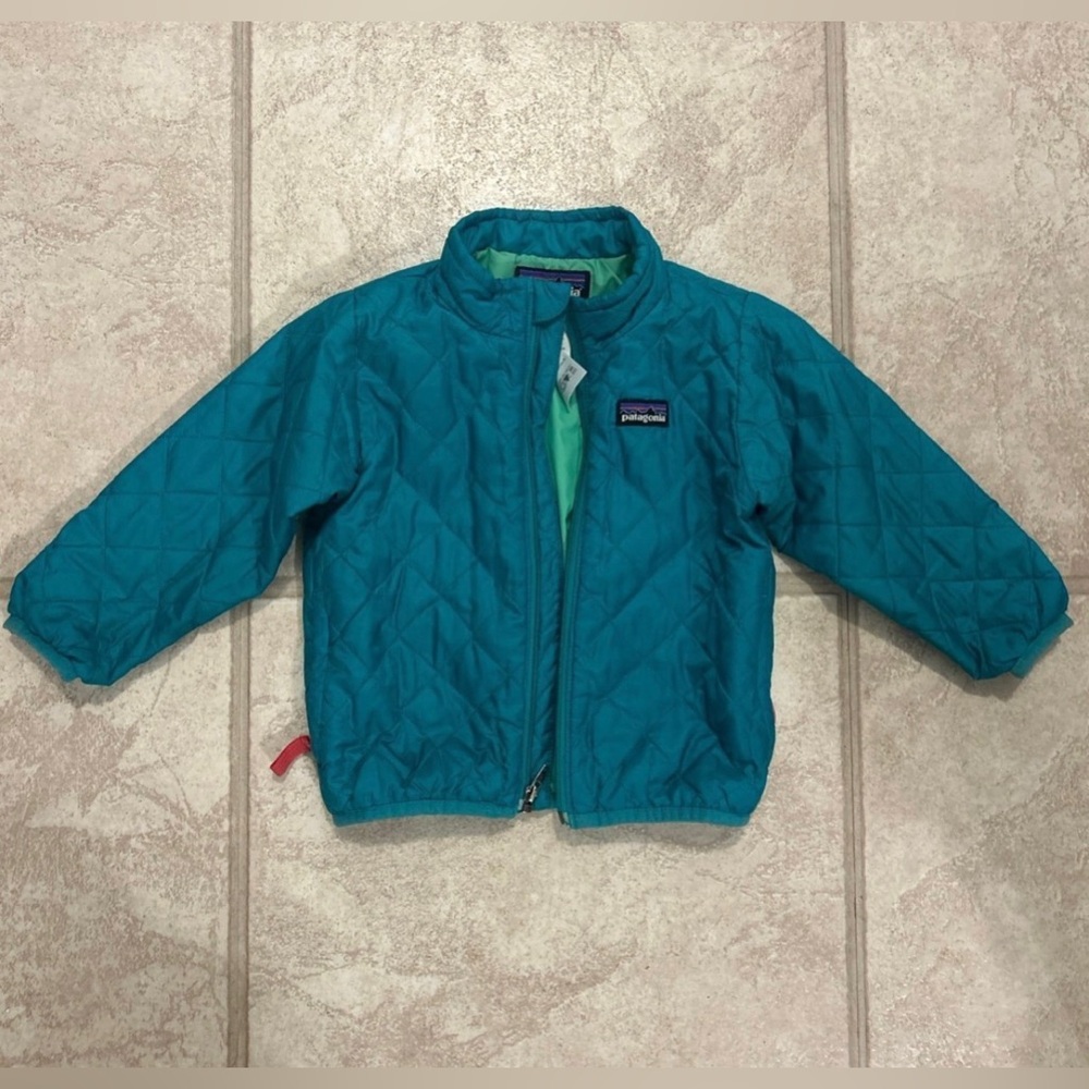 Kids/Children’s Patagonia Belay Blue Quilted Nano Puff Jacket